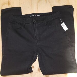 Old Navy High Rise Straight Women's size 14 Jeans Black NWT